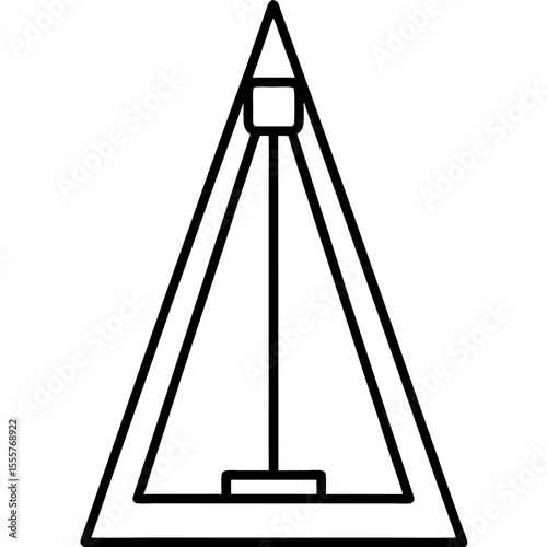  metronome on white background