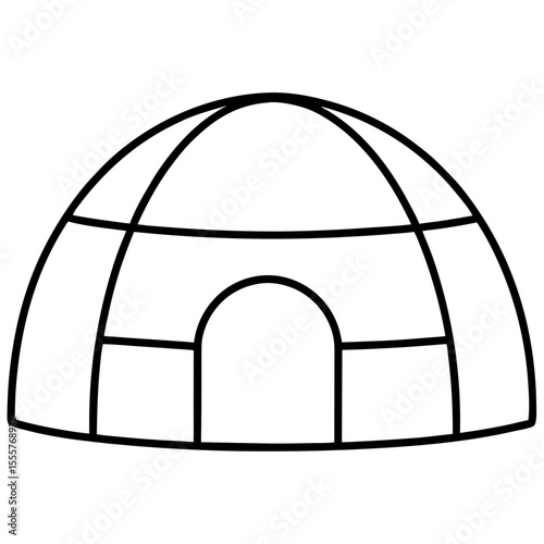 igloo on white background