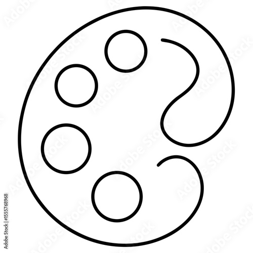 paint palette on white background