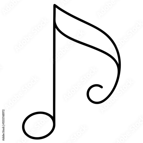 music note on white background
