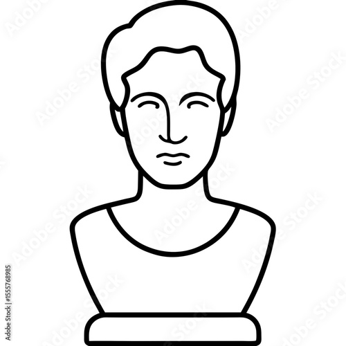 sculpture bust on white background