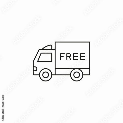 free delivery truck icon sign vector