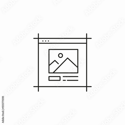 webpage layout grid icon sign vector