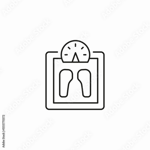 weight scale machine icon sign vector
