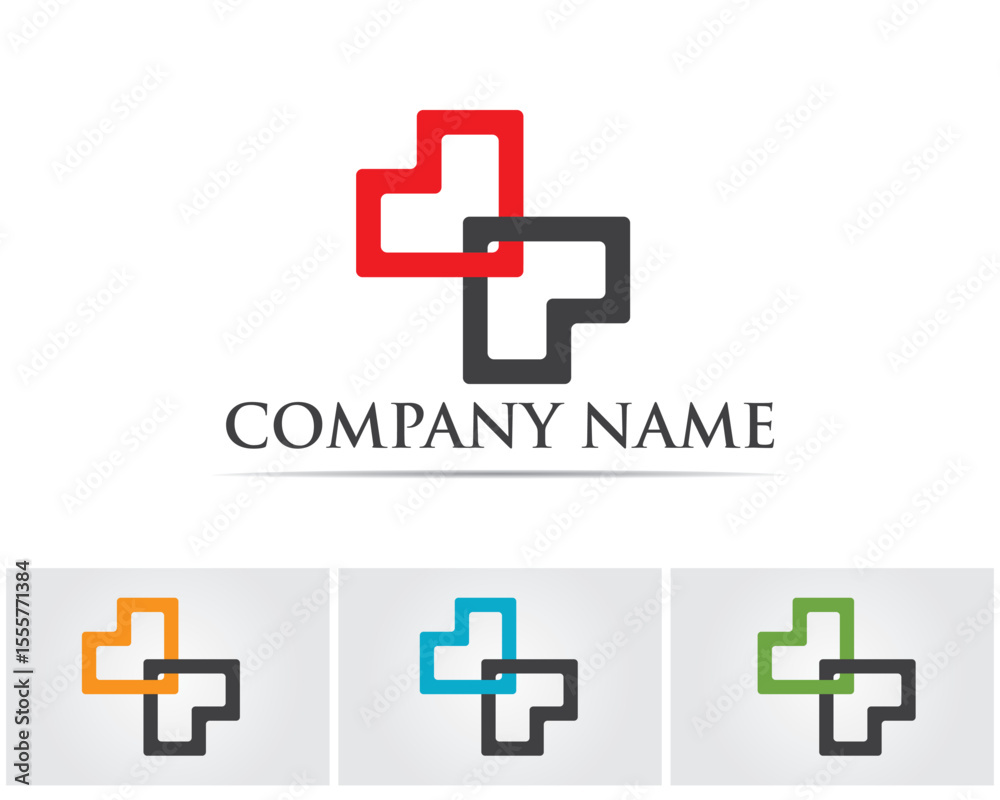Obraz premium Hospital logo and symbols template icons app..