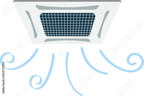 Ceiling Air Conditioner Illustration