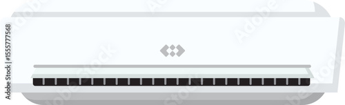Wall-mounted air conditioner front view illustration