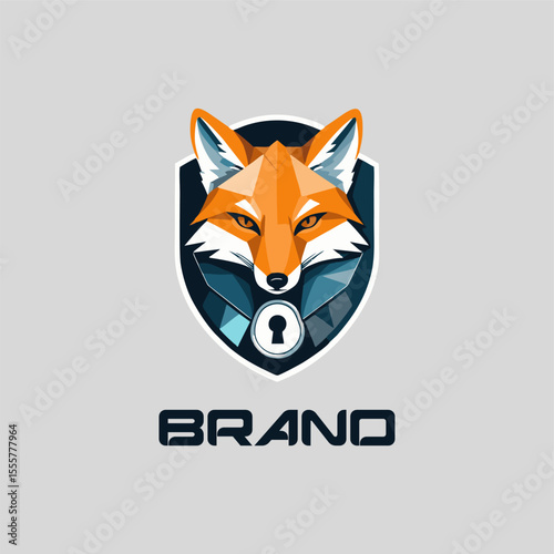 Fox Illustration for Digital Security Application Logo. Editable and ready to use