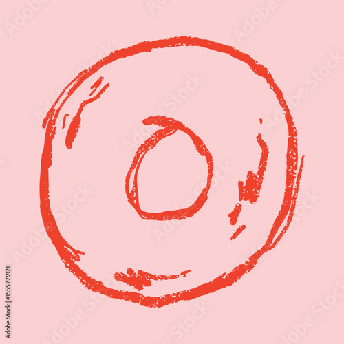 Hand-drawn bagle doodle illustration
