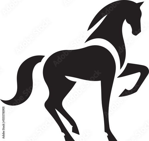 Running Horse Silhouette Vector Illustration