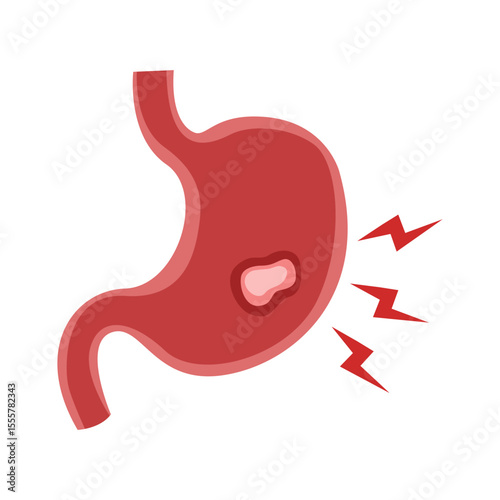stomach disease concept. vector illustration