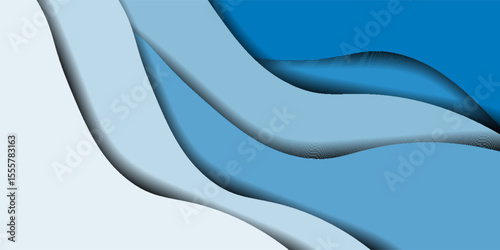 Stylish abstract background with layered blue wave shapes and smooth curves, perfect for presentations, web design, and business visuals. eps 10