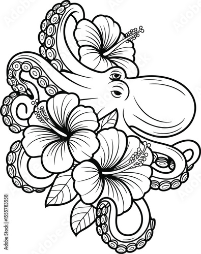 Floral ocean animals eps, Sea horse eps, Flower jellyfish eps,
Ocean Monster Metal Wall Art, Kraken Metal Wall Decor, Beach House Decor,
 Nautical Bathroom Decor, Gothic Bathroom 
