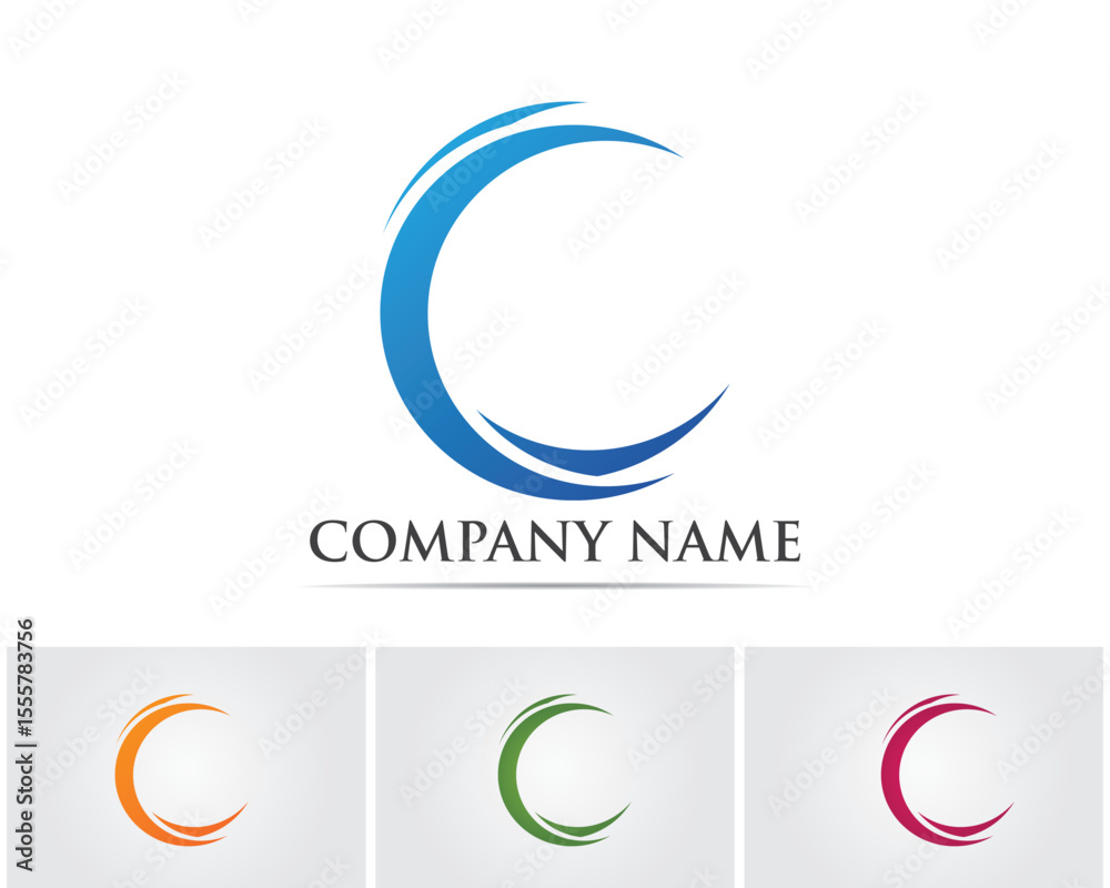 Obraz premium Letter C Logo Template Design Vector..