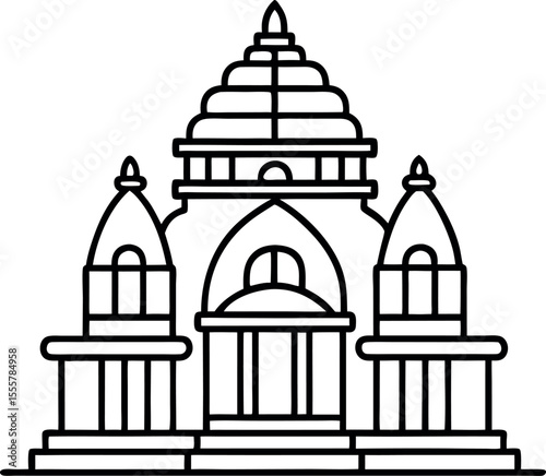 vector illustration of a temple