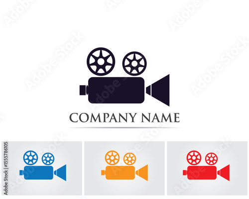 Movie record symbols logo and icons template,,