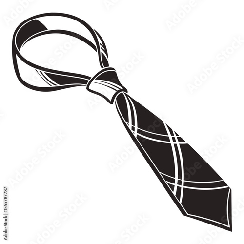 Stylish Black and White Tie Design