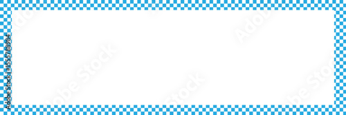 Checkers frame, border in line art style geometric seamless pattern. EPS.10. 