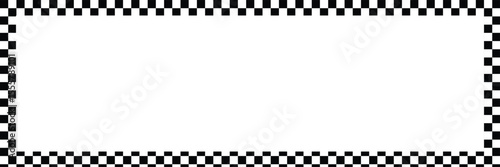 Checkers frame, border in line art style geometric seamless pattern. EPS.10. 