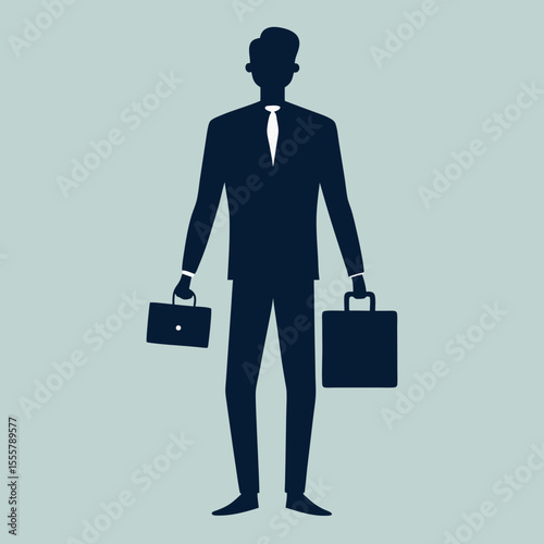 businessman holding briefcase