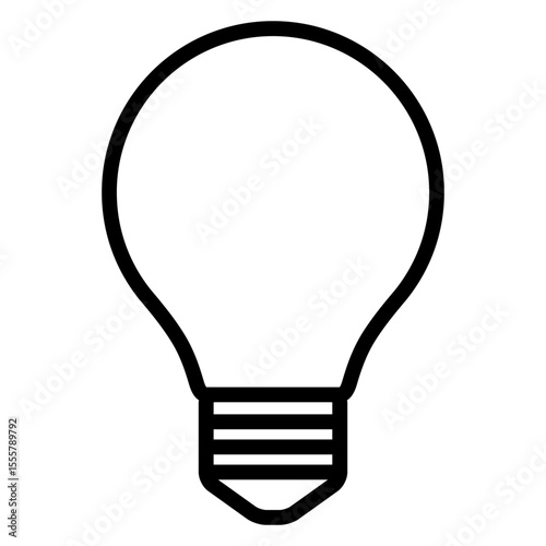 Icono bombilla eléctrica con líneas 
