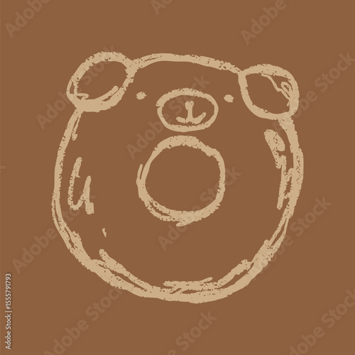 Hand-drawn bagle doodle illustration