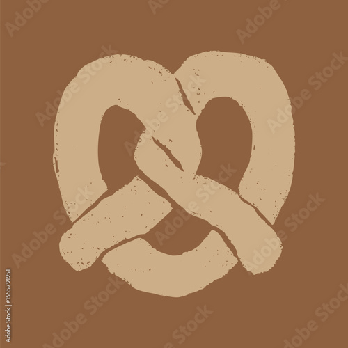Hand-drawn pretzels doodle illustration