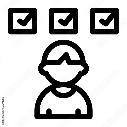 Person Completing Tasks Checklist