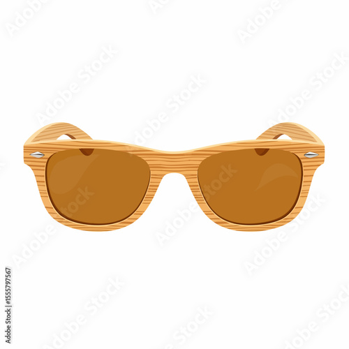 Bamboo Wayfarer with Amber Lenses