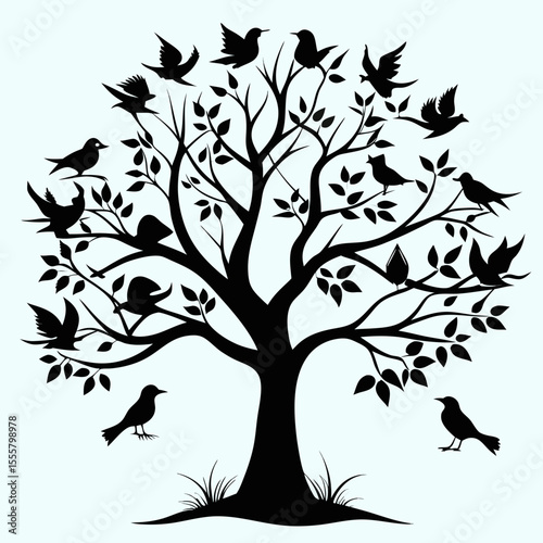tree silhouette vector