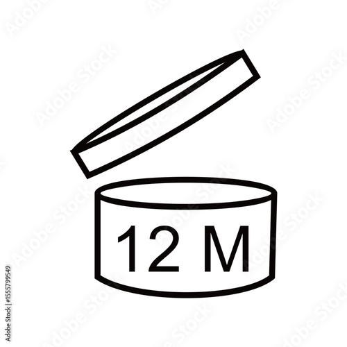 12M PAO AFTER OPEN ICON VECTOR
