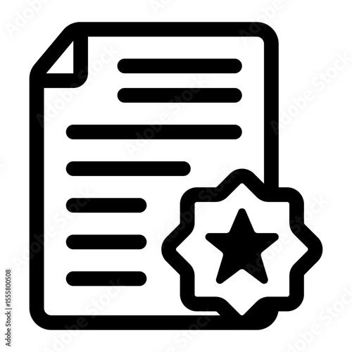 Document With Star Seal