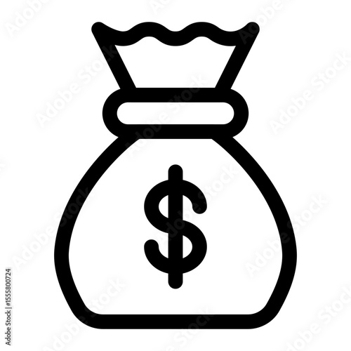 Money Bag Icon, Finance Symbol