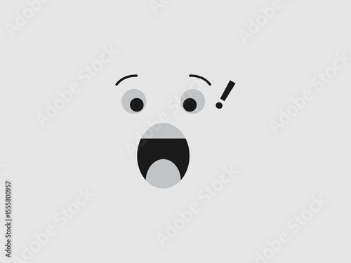 an emoji like representation of surprise or shock