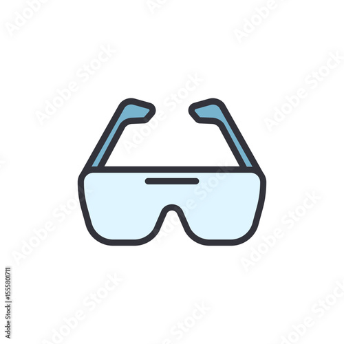 Modern Style Reading Glasses With Simple Frame On Transparent Backdrop