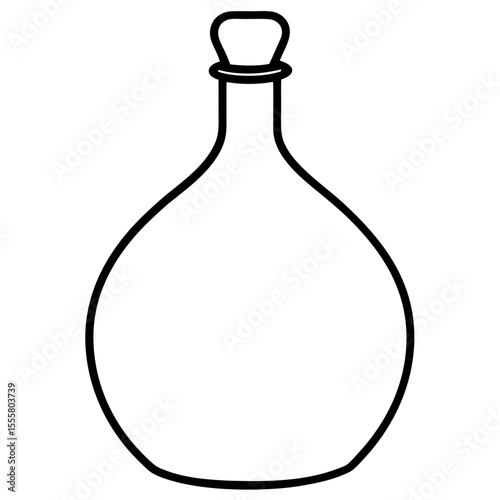 florence flask on white background