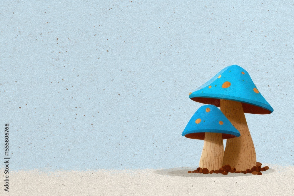 Naklejka premium Hippie vibe mushrooms banner