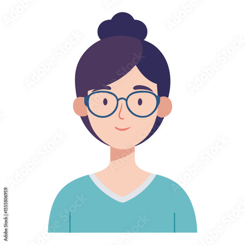 woman with glasses