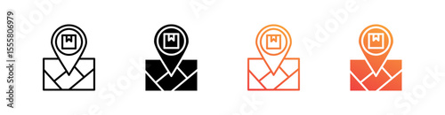 Self Service Multiple Style Icon Set Vector 