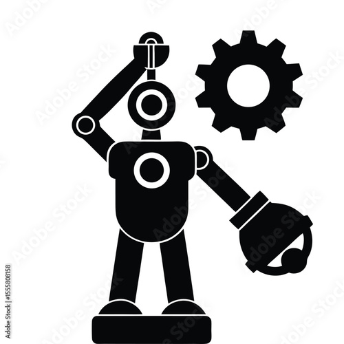 black and white gears