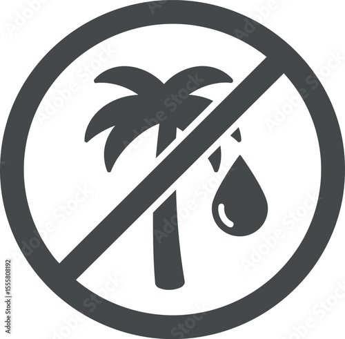 No Palm Oil Icon - Sustainable & Eco-Friendly Product

