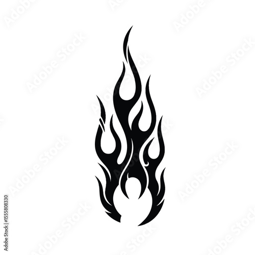 Flaming hot vector fire and flame design elements for burning illustrations