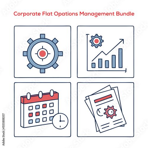 operations Management editable icon set.