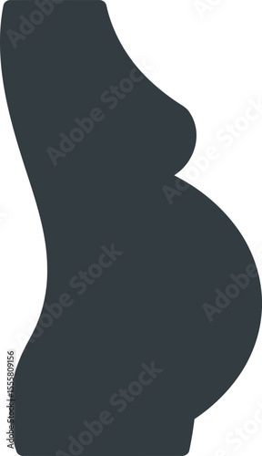 Pregnant Woman Side Profile Motherhood Icon