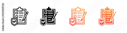 Prenuptial Agreement Multiple Style Icon Set Vector 