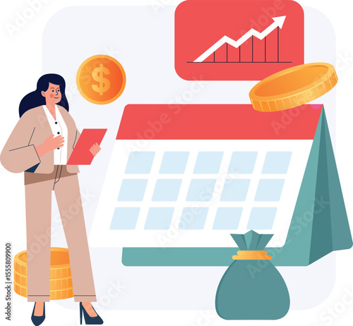 Smart investment and finance literacy, prosperity, growth and investing concept. Money saving and smart money management. 