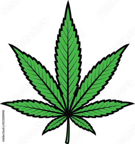 Vector of Cannabis leaf . 