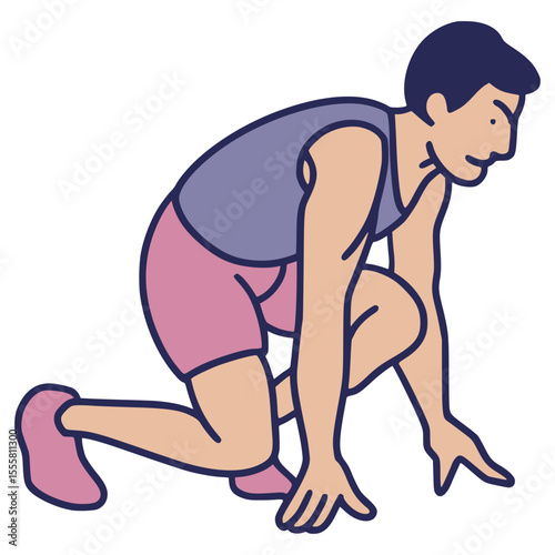 Running Illustration Cartoon
