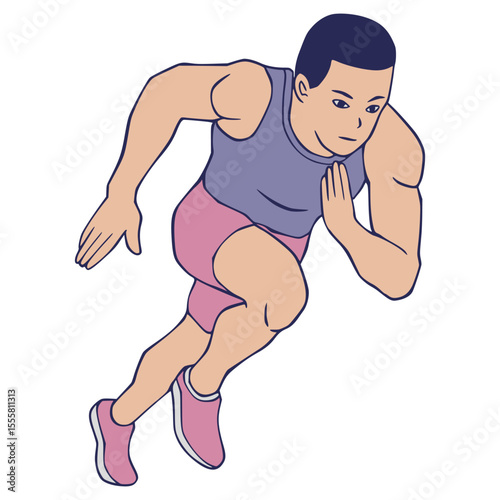 Running Illustration Cartoon