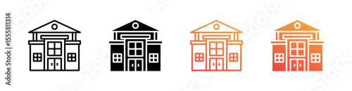 Company Multiple Style Icon Set Vector 